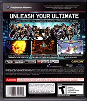 Sony PlayStation 3 Ultimate Marvel vs. Capcom 3 Back CoverThumbnail